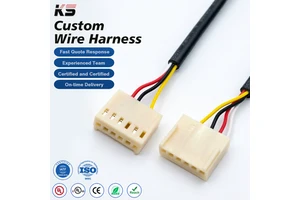 Custom 6Pin 2.0mm Pitch Connector Wire Harness, 6Core Tinned Copper Plug-in Cable RoHS Compliant For Electronics