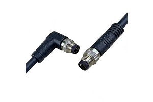 Customizable OEM Waterproof IP68 M12 Connector Cable 4 P CC-LINK BUS Moulded Plug Leads PVC PUR Robotic Sensor Connector Cable