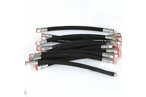 R1 R2 R9 R12 R13 R15 High Pressure Steel Wire Braided Oil Resistant Hydraulic Hose Assembly Rubber Cover Customizable Cutting