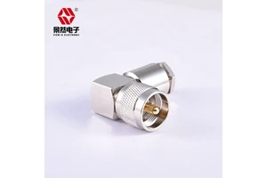 PL259 UHF Male Right Angle Nickel Plated Clamp LMR400 RG213 RG8 Coaxial Cable RF Connector with Brass Contact Material