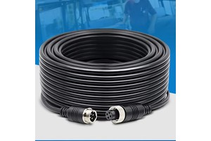 Industrial 5M Overmolding PVC Backup Camera Extension Cord Cable for Bus Truck 4 Pin Aviation Male Female Quick Connector Cable