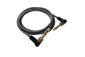 5M 1/4 Quarter InchTRS Instrument Cable Right-Angled 6.35mmGuitar Bass AMP Cord 6.5mm Male Stereo Audio Line for Electric Guitar
