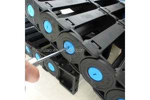 Black Color CNC Plastic Crane Cable Carrier Flexible Nylon PA66 Cable Energy Chain Drag Chain