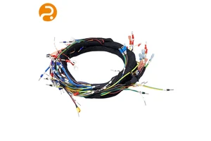 Custom Industrial Wiring Harness Adapter Connector Aluminum Conductor PVC Multi Terminal Multi Color 100mm 12V Automation