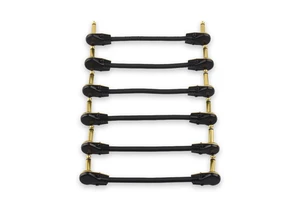 Guitar Patch Cables Right Angle, 6 Inch ,15 cm 1/4 6.35mm TS Instrument Cables for Effect Pedals