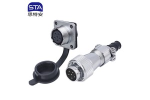 WF16 Connector Straight /Right Angled Power Male/Female Waterproof Aviation Plug Square Flange Socket 2 3 4 5 6 7 8 9 10 Pin