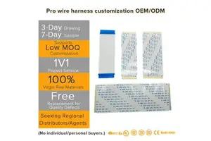 Awm 20706 105C 60V VW-1 Flexible Flat Dupont Wire Lvds Cable Grommet Wiring Harness for Industrial Servo Drive PLC Systems