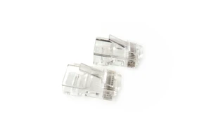 RJ45 White clear plastic socket Single UTP connector RJ45 plug Waterproof connector