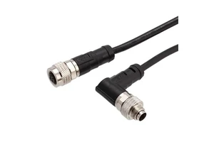 M9 Straight Right Angled Overmolded Plug Male Female Un-shielded Shielded 2 3 4 5 6 7 8Pins 1 Meters PVC PUR Cable M9 Connector