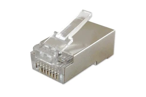 Cat5e Cat6 Cat6A connector Gold-plated shielded RJ45 modular plug Suitable for 23AWG solid and stranded Cat7 Cat6