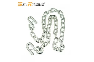 3/8'' Towing Chain G30 Galvanized Safety Chain Truck & Trailer Parts Steel Boat Trailer Safety Chain Tie Down With S Hooks