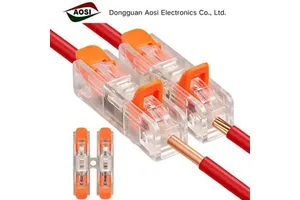 AOSI Quick/Fast Multipurpose N-In-N Out Terminal Block 40A 450V Compact Splicing Wire to Wire Connector for Power Applications