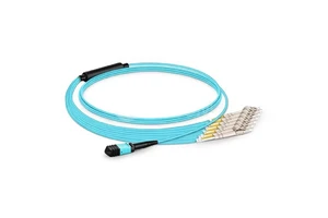 High Density MTP MPO Fiber Optic Patch Cord OM3 OM4 12/24 Core Multimode Fanout Breakout Cable For 40G/100G Data Center
