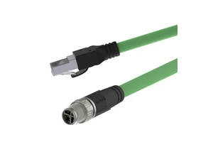 For IP67 Ethernet Brass PUR PVC Electrical Male M12 X-code RJ45 Cable Connector Adapter for Industrial Automation Cameras