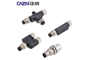 M8 Y-Type Automotive Cable Connector 1 Male To 2 Female Splitter Nickel-Plated Brass Housing IP65/IP67 Rated 3A
