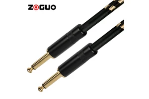 6 ft 1/4 Inch Professional Cable for Guitar Base Instrument Wire 6.35mm Male to Male Mono Jack TS Cable