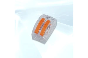 Lever Wire Connector Terminal 2P Compact Transparent Universal Fast Connectors Splicing Electrical Solid Stranded Wire Cable