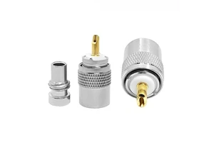 PL259 Coax Connectors UHF PL-259 Male Solder Connector Plug for RG58 RG-213 RG142 LMR195 LMR400 Coaxial Cable