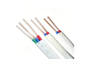 Environmentally Friendly PVC-insulated BVVB Sheathed Cable 3*1.0/1.5/2.5 Mm², Low Resistance, for Building Wiring