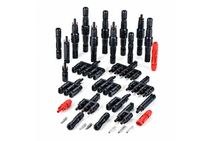 1000V/1500V PV T-Type Branch Connectors 1 to 2/3/4/5 Parallel Branch Connectors Solar Cable Connector for Solar System
