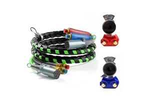 3-in-1 12ft ABS Electric Cord Cable Set 7-Way Tractor for 24v Truck Connecting PVC Used for Trailer Parts & Accessories