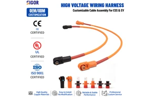 Custom High Voltage PV Energy Storage Wiring Harness for Solar Battery Pack and Computer Applications with PVC Insulation