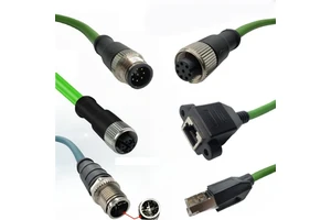 M12 Connector a X D Code 4 8 Pin to RJ45 Plug Profinet EtherCAT Ethernet Cat6 Cable Assembly Shielded Wire Harness for Cognex