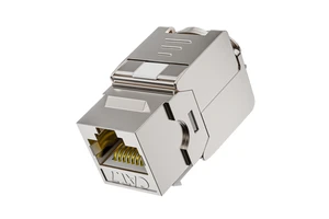 ZoeRax Tool-Free STP Cat7 RJ45 Keystone Jack, Zinc Alloy Shielded Module for 22-26AWG Network Cable