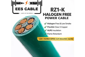 EES CABLE RZ1-K Gummikabel H07RN-F Flexible Rubber Power Cable 5x50mm2 450/750V Industrie Und Baustellenkabel for Germany Europe