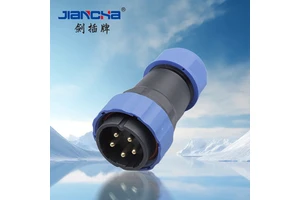 JIANCHA Circular Straight Male Plug Female Socket Plastic Quick Outdoor Watertight Electrical Cable Connector