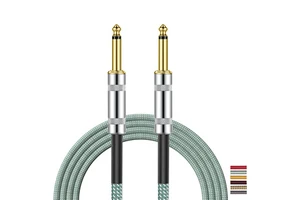 Manufacturer Customized 1M 3M 5M 10M Length Flexible Audio Speaker Guitar Cables DC 6.35mm Male to Male Aux Guitar Cable