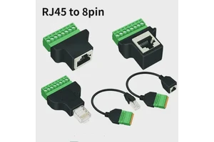 RJ45 Female Male Socket to 8-position 8pin Screw Terminal RJ 45 Port Network Adapter to 8 Pins Block Connector
