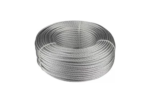 Hot Dipped Galvanized Steel Wire Rope Marine Cable 6x36SW IWRC Loop Tie Wire With Cutting Bending Welding Services