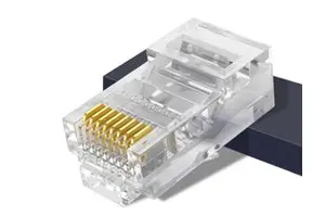 High Quality Transparent Male 8P8C RJ45 Connectors for CAT5/CAT5E/CAT6 Cables