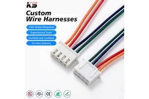 Customize JST XH 4pin Connector Plug Terminals 2.5mm 26AWG Cables With Harness