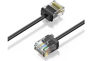 Cat6A Slim Network Cable, Flexible RJ45 Connector, Pure Copper, 10 Gigabit Twisted Pair