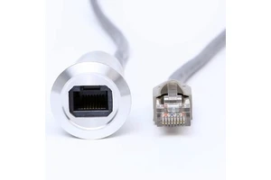 22mm Metal RJ45 Panel Mount Connector Front Female Back Male With 60cm Cable
