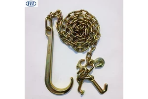 5/16" 3/8" G70 G80 Towing Car Drag Chains With R/T/J/Eye Hooks