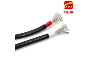 H1Z2Z2-K Solar Cable Tinned Copper PV Wire 0.6/1KV AC 1.8KV DC UV Resistant Flexible XLPO Solar Power Cable Red Black 4~10mm