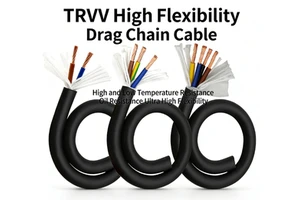 TRVV Flexible Drag Chain Cable, Unshielded, Medium Bending