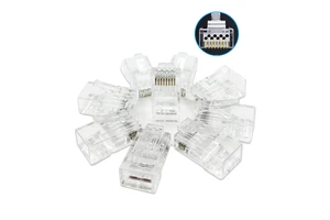 1000pcs/Pack EZ Pass Through Cat6 RJ45 Connector UTP Unshielded RJ45 8P8C Standard 23AWG Modular Plug