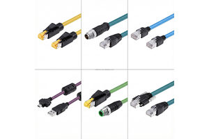 Ethernet STP SFTP Double Shielded Cat5e/Cat6/Cat6a Network Cable RJ45 Connector 1m/5m Copper for Industrial Commercial Use