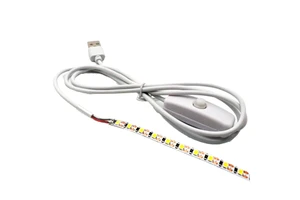 5V USB Controller Dimmer Power on off Switch Cable Warm White LED Light Strip Lamp DIY PVC Photo Frame Night Lamp