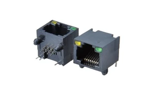 RJ45 Female Pcb Mount Connector with LED Ethernet Connectors