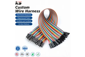 Custom Wire Harness Male Female Dupont Plug 6 Pin Jumper Connector Cable Assembly