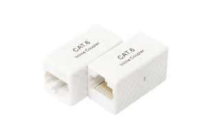 Fangbei Lan UTP Adapter Cat5e/6 Keystone Jack Connector 8P8C Ethernet Cable Extender Inline Coupler RJ45 Female Female Package
