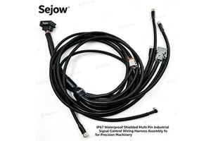 IP67 Waterproof Shielded Multi Pin Industrial Signal Control Wiring Harness Assembly For Precision Machinery