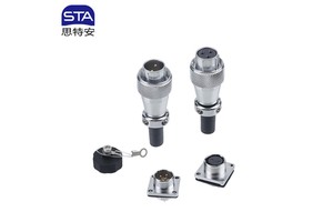 Factory Direct Sale WS16 Aviation Plug Square Flange Mount Circular Male Female Connector Automotive Power Connection Cable