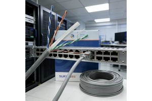 Industrial CAT6 Cable CCA 23AWG Solid STP 1000ft 550MHz 10Gbps Shielded Network Lan Wire PVC 4 Pair for Factory Automation