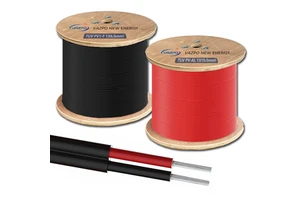 TUV CE Approval Twin Core Double Parallel DC Solar Cable 4mm2 6mm2 Core DC Cable Wire for Solar Panels